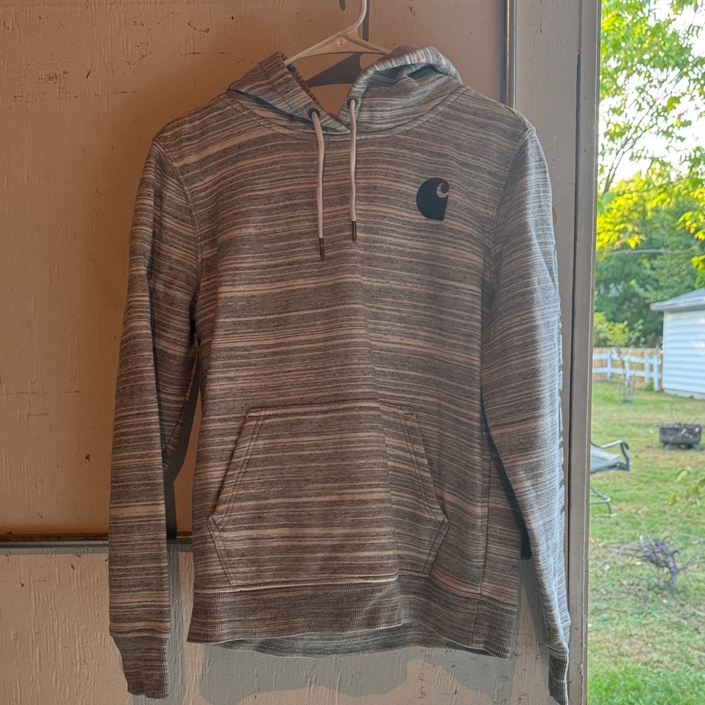 Carhartt Gray Striped women’s  Hoodie